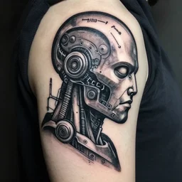 Tattoo Design Stencil cybernetic technical