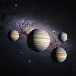 five planets behind the galaxy