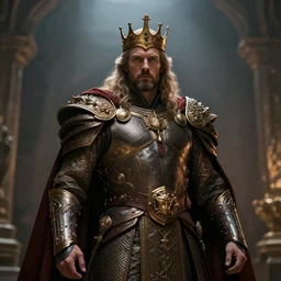 portrait, King of the 7 realms , Dynamic lighting, cinematic, establishing shot, extremely high detail, photo realistic, cinematic lighting, , post processed denoised, concept design, concept art, artstation, matte painting, midjourney, style by alex ross, neal adam