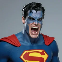 screaming superhero portrait by bruce timm, masterpiece, detailed
