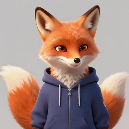 a orange anthropomorphic fox wearing a hoodie, artstation, detailed digital painting