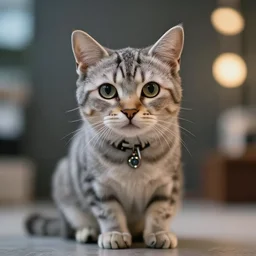 Cyborg cat, photography, bokeh, 4k