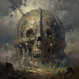 the end of the world, digital high detailt oil painting, octane render, 8 k