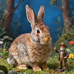 distinguished grandfather rabbit, 1 9 th century inventor, digital art by eugene de blaas and ross tran, vibrant color scheme, highly detailed, in the style of romanticism, cinematic, artstation, greg rutkowski