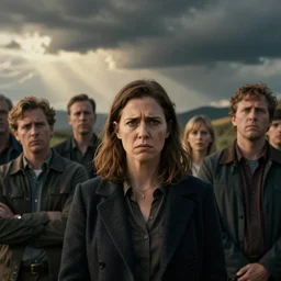 photo of karen disapproving of you, scowl, confused onlookers