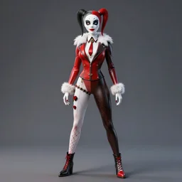 full body photo beautiful harlequin rogue,  highly detailed, 4k, HDR, smooth, sharp focus, hyper realistic, high resolution, award-winning photo