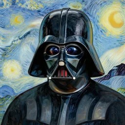 darth vader by van gogh, highly detailed, portrait