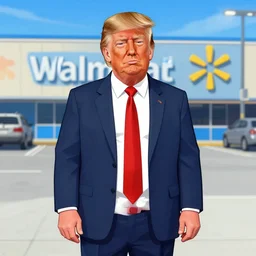 donald trump as homeless dope fiend in a walmart parking lot artwork by gta