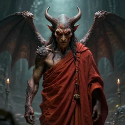 monk! facing inner demon, digital art, fantasy art, octane render, unreal engine, high detail, very realistic, by greg rutkowski. by james gurney