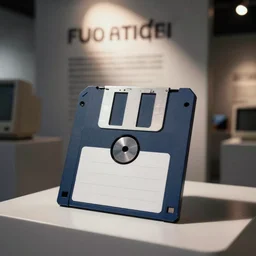 floppy disk in retro computer museum