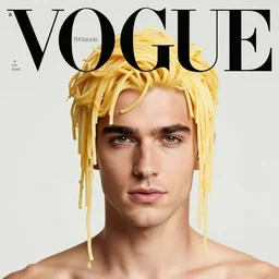 fabio but his hair is made of delicious spaghetti, vogue, award winning photo