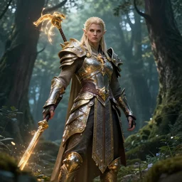 Epic elven warrior, 8k, hdr, artstation, cgsociety, award-winning, masterpiece, stunning, beautiful, glorious, powerful, hyper-detailed, hyperrealistic, forest