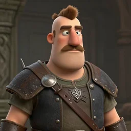 a screenshot of hank hill in the video game skyrim. 3 d rendering, unreal engine. amazing likeness. very detailed. cartoon caricature