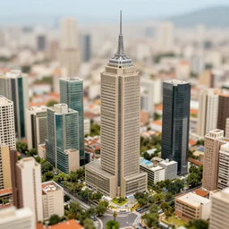 a miniature model City of São Paulo, Brazil 35mm