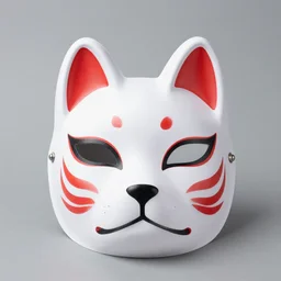photo of kitsune mask, still life, iso 1 0 0, shutter speed 1 2 5, aperture 8, award winning