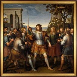 A renaissance painting of the war