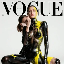 3 d, crying fashion model, liquid black and yellow oil, night, vogue cover style, poster art, high detail, intricate oil painting, multiple exposure, hyperrealism, 3 d, by tooth wu and wlop and beeple and greg rutkowski