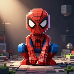 Spiderman 3D voxel