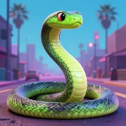 vaporwave Snake Plissken from Escape from l.a.