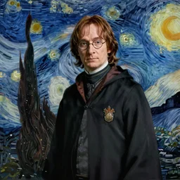 Professor Snape in Harry Potter, by Von Gogh