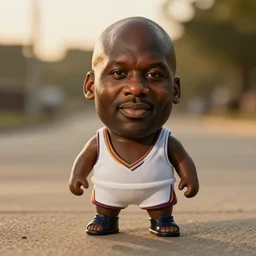 shaquille o'neil as a midget, high quality, golden hour, sigma 8 5 mm
