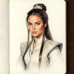 milt kahl sketch of victoria justice as princess padme from star wars episode 3