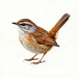 drawing of a carolina wren