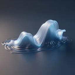 a plastic figurine of curvy waves, logarithmic function, ripples, fluid, parametric design, concept art, cinema 4 d