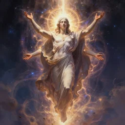 concept art for the last imperfect physical life - form seconds before the universe is again in rapturous divine perfect unity!! energy, power, religious!, final victory of order over disorder!! final defeat of entropy! digital painting, artstation, smooth, sharp focus