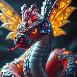 portrait of fairy princess snake chimera, beautiful, attractive, glowing, ornate and intricate, jaw dropping, dynamic lighting, colorful, fairy tale, intricate and detailed, 4 k octane render