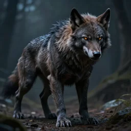armoured werewolf highly detailed, dramatic lighting, cinematic, 4k
