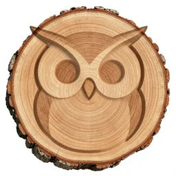 face of a tree stump with tree rings that form the shape of an owl face, artstation, 4k