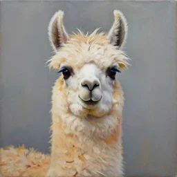 A beautiful painting of a llama with dreadlocks, by Hannah Hoch, Trending on artstation.