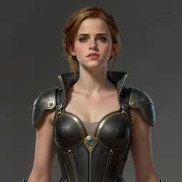 low angle portrait shot of a cyberpunk Emma Watson, intricate, elegant, highly detailed, centered, digital painting, artstation, concept art, smooth, sharp focus, illustration, artgerm, Tomasz Alen Kopera, Peter Mohrbacher, donato giancola, Joseph Christian Leyendecker, WLOP, Boris