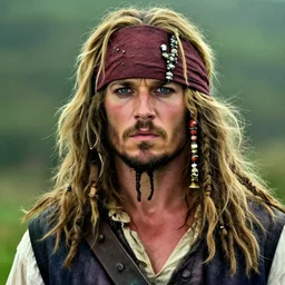 portrait photo of a blonde irish pirate, clean shaven, cinematic shot, sigma lens