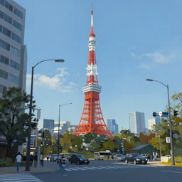 “a digital painting of tokyo”