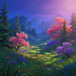 a gorgeous landscape in the style of thomas cole and pixar. beautiful beyond imagination! enchanting, mysterious, alluring. deep saturated colors, light bloom, hyperrealism, extremely detailed! 8 k, smooth gradient cgi, path tracing, trending on artstation