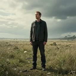 neil blomkamp film landscape, hyper realistic, cinematic, concept art