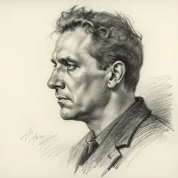 a realistic yet scraggly portrait sketch of the side profile of a stern and sophisticated boomhauer, trending on artstation, intricate details, in the style of frank auerbach, in the style of sergio aragones, in the style of martin ansin, in the style of david aja, in the style of mattias adolfsson
