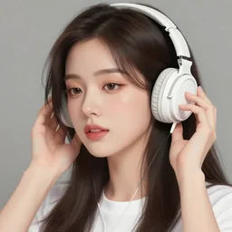 an illustration of a beautiful woman listening to music by JeeHyung lee, highly detailed, digital art, trending on artstation