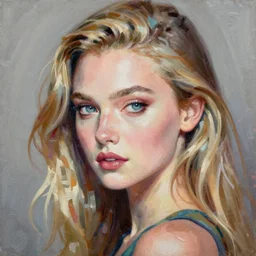 anime karlie kloss, intricate oil painting by greg rutkowski, trending on artstation