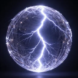 photography of a hyper realistic and highly detailed complex lightnings arc, sphere of electrical energy. ornate intricate, professional digital art, unreal engine 5 8 k rendering, stunning, artstation