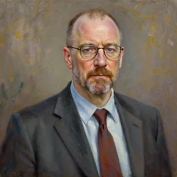 a detailed professionally - done promotional oil portrait of saul goodman by claude monet