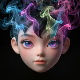 eyes unsheathing through colorful smoke over a black background, staring at the camera trending on zbrush artstation hd concept art cgsociety contest winner 3 2 k uhd quality content award winning dark gloomy misty ernst haeckel zdzisław beksinski symmetrical golden ratio centered minutia details