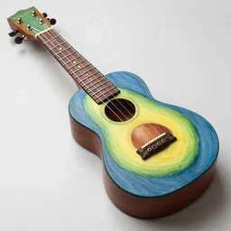 avocado ukulele painted by renoir