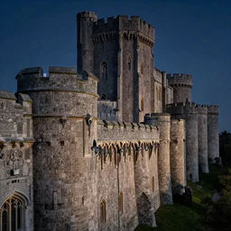 city of king's landing by rodney matthews, duncan fegredo and greg rutkowski, complex stonework, ramparts, bulwarks, granite architecture, art nouveau ironwork and engraving, huge towering castle, at midnight