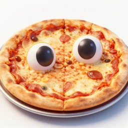 pizza for eyes on Super Maria, octane, vray, render