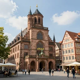 nurnberg hauptmarkt hyperrealistic digital painting