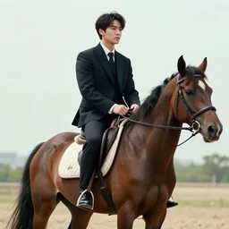 j - hope rap monster, photo, ridding a horse, close