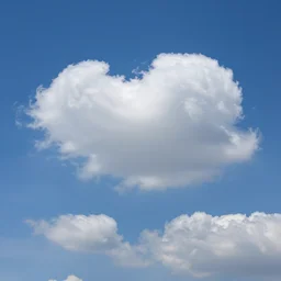 fluffy clouds, blue sky
